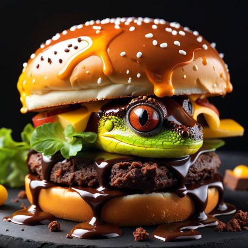 Mouthwatering Hamburger with Chocolate Lava Mouthwatering Hamburger with Chocolate Lava