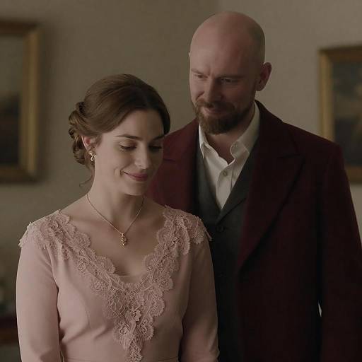 Intimate Portrait in Dimly Lit Room