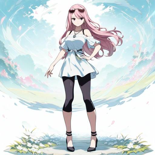 Serene Fairy Tail Girl in Meadow