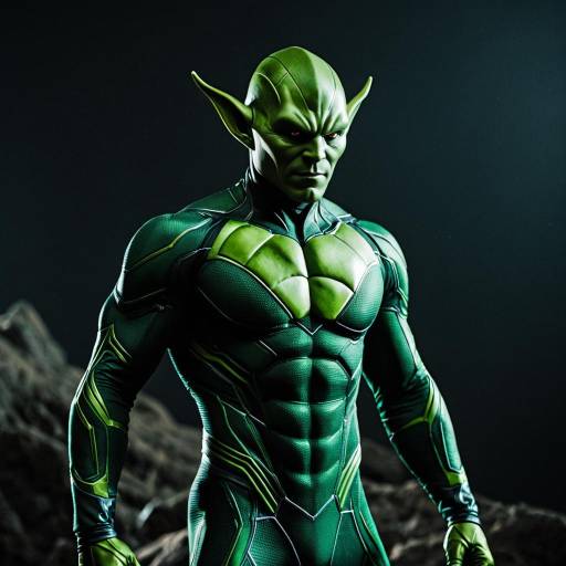 Green Goblin Superhero in Futuristic Suit