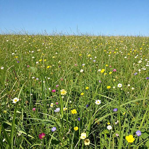 Sunny Meadow with Wildflowers