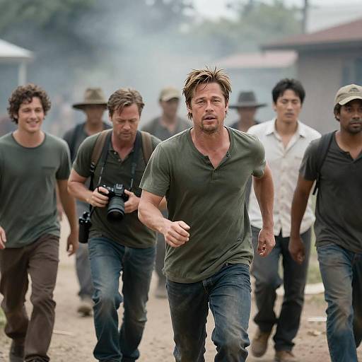 Dramatic Outdoor Scene with Brad Pitt