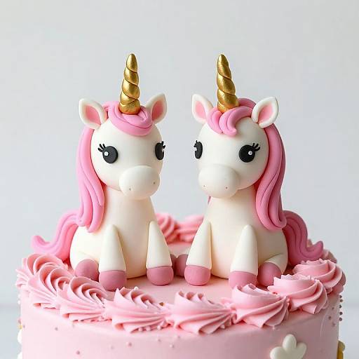 Whimsical Unicorn Fondant Cake Toppers