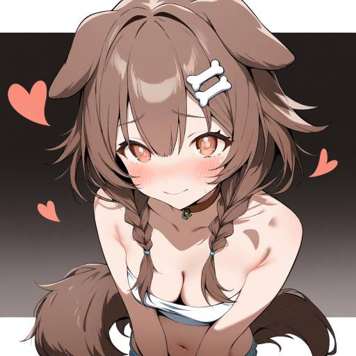 Adorable Dog-Eared Virtual YouTuber Character