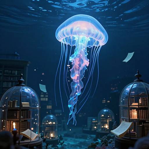 Bioluminescent Jellyfish Illuminates Ocean City
