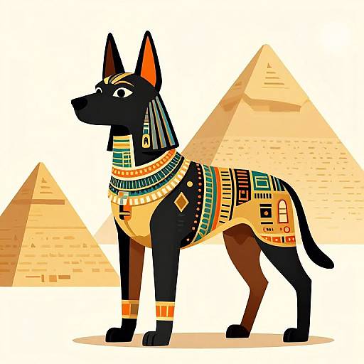 Pharaonic Dog Vector Illustration