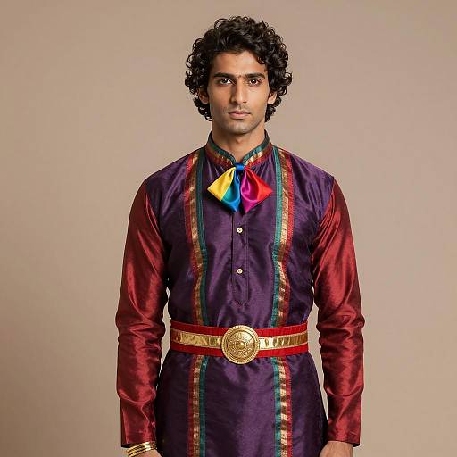 Young Man in Traditional Indian Attire