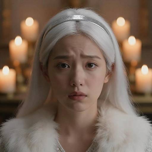 Serene Portrait of a Fair-haired Woman