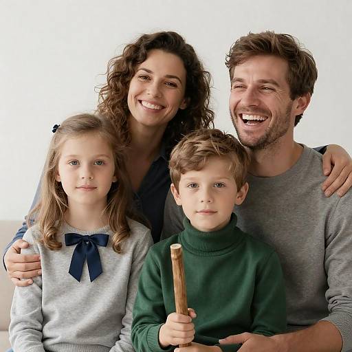 Joyful Family Portrait in Natural Light