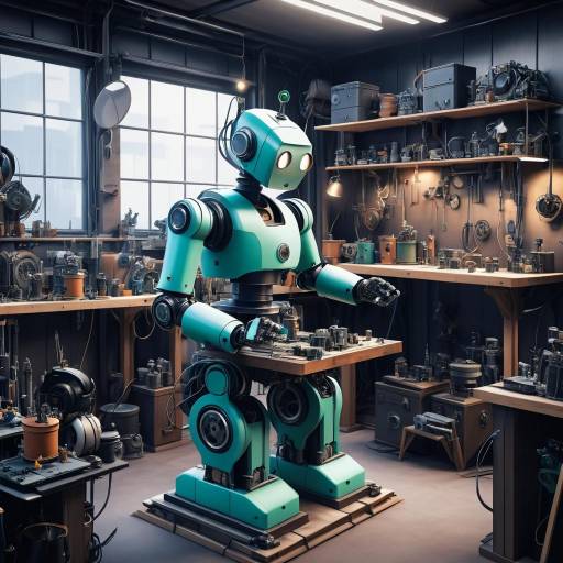 Retro Robot Repair Workshop