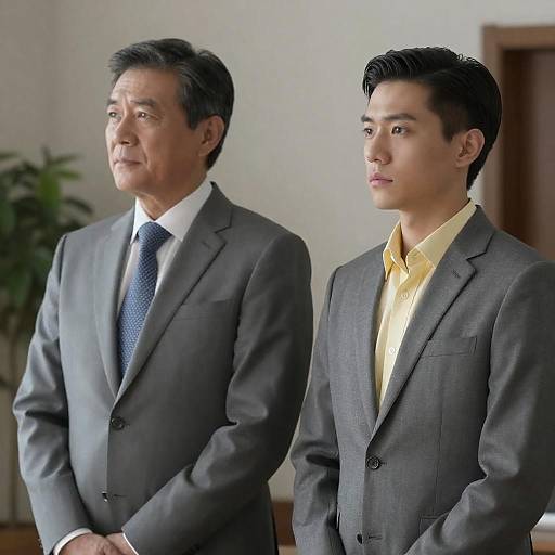 Serious Portrait of Two Suited Men