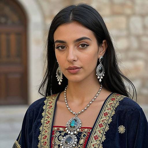 Realistic Turkish Costume Girl Portrait