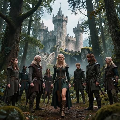 Elven Mystical Forest with Castles