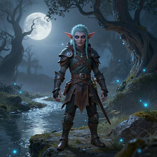 Mischievous Goblin Rogue in Enchanted Forest