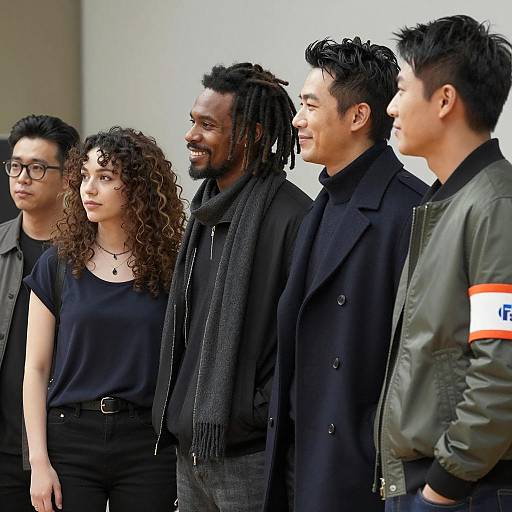 Casual Group Portrait with Diverse Individuals