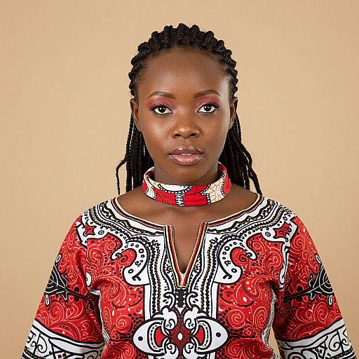 Woman Wearing Traditional African Attire