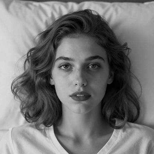 Elegant Black-and-White Portrait of a Woman