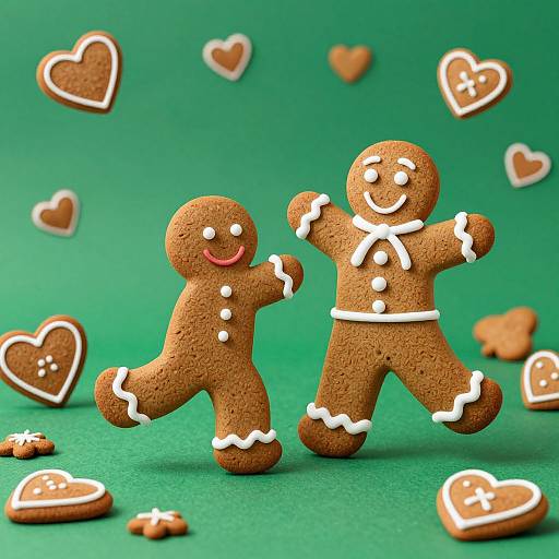 Festive Gingerbread Celebration Scene