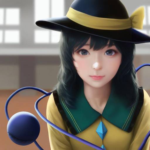 Realistic Portrait of Komeiji Koishi in Gymnasium