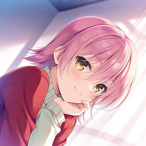 Illustration of Haruhara haruko, flcl in the style of Yukie (peach candy)