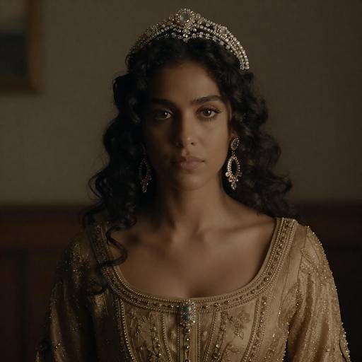 Elegant Portrait of a Serious Woman