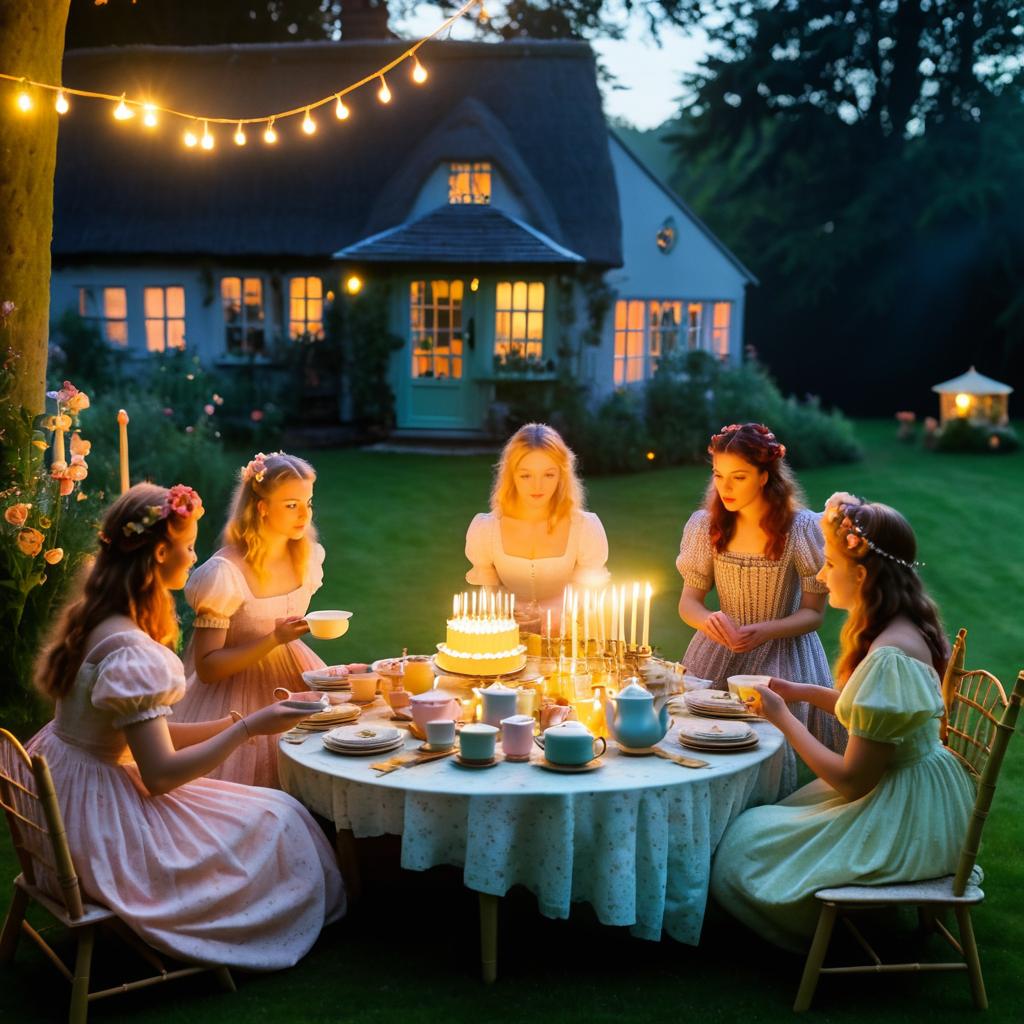 Charming Kitsch Dawn Tea Party Scene