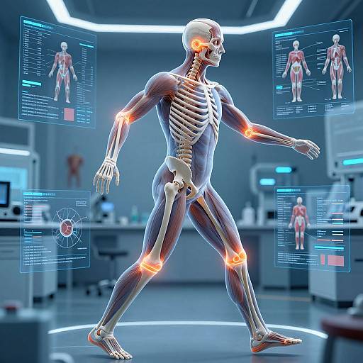 Futuristic Orthopedic Biomechanics Illustration