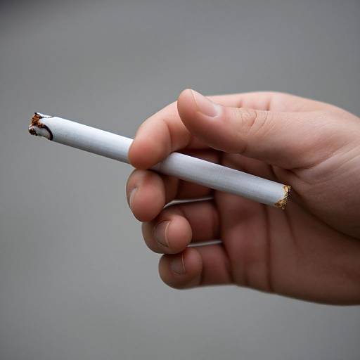 Hyper-Realistic Hand with Cigarette