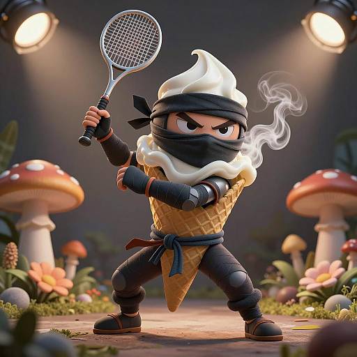 Ninja Ice Cream Explorer in Garden