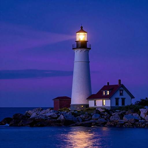 Enchanting Night at Rockland Lighthouse