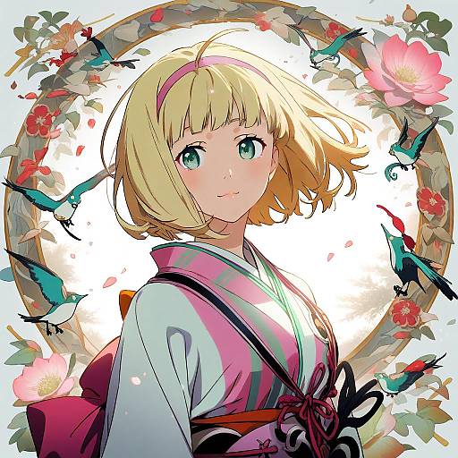 Illustration of Moriyama shiemi, ao no exorcist in the style of Iwamoto zerogo