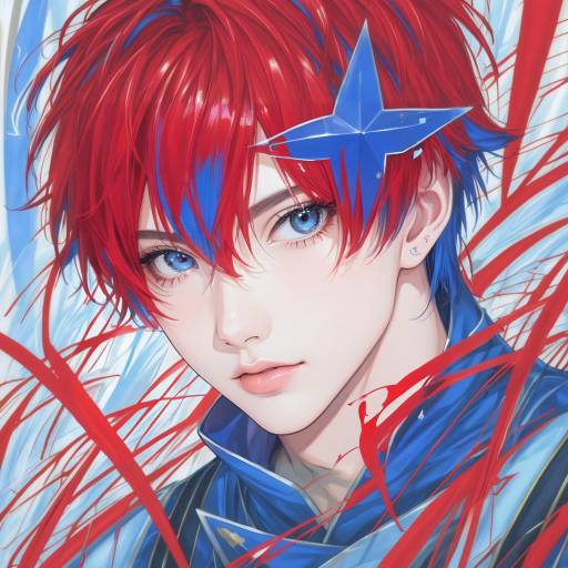 Illustration of Adol christin, ys in the style of Anzu ame