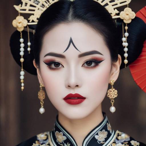 Realistic Portrait of a Stylish Girl