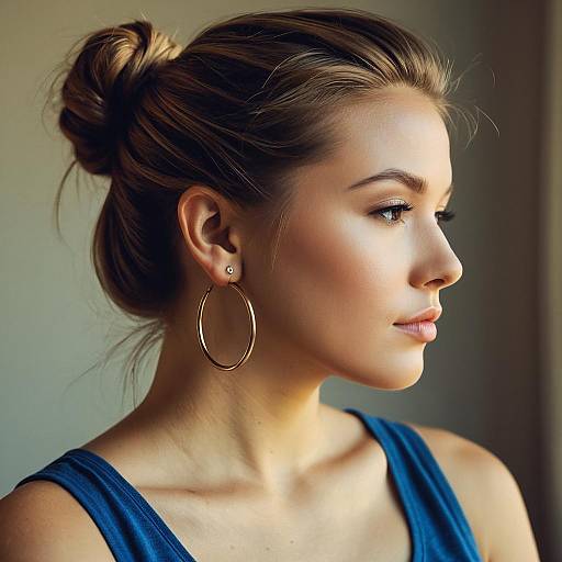 Realistic Portrait of Young Woman