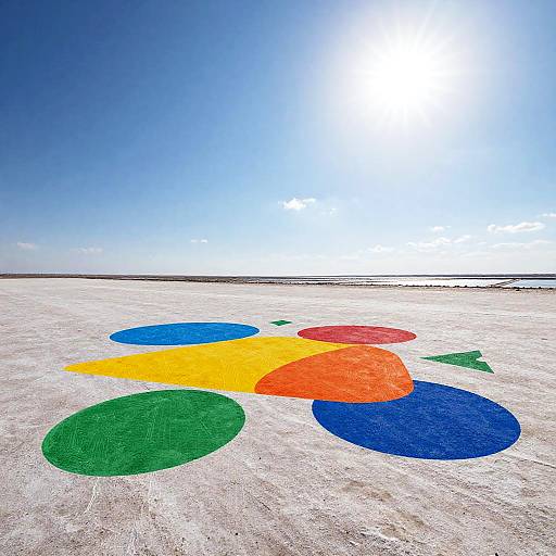 Abstract Sandy Salt Pans Landscape