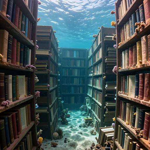 Enchanted Underwater Book Labyrinth