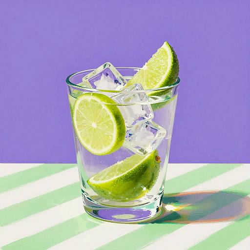 Vivid Glass of Lime and Ice