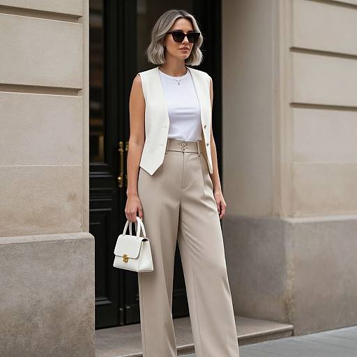 Chic Urban Woman in Stylish Outfit