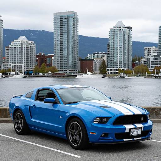 Blue Mustang in Coal Harbour