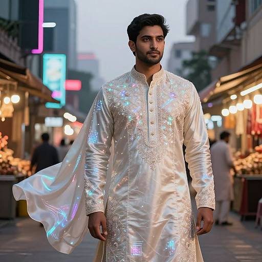 Futuristic AI-Designed Sherwani at Bazaar
