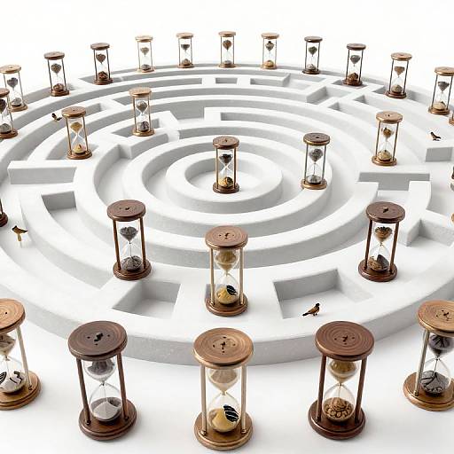 Infinite Labyrinth of Melting Clocks