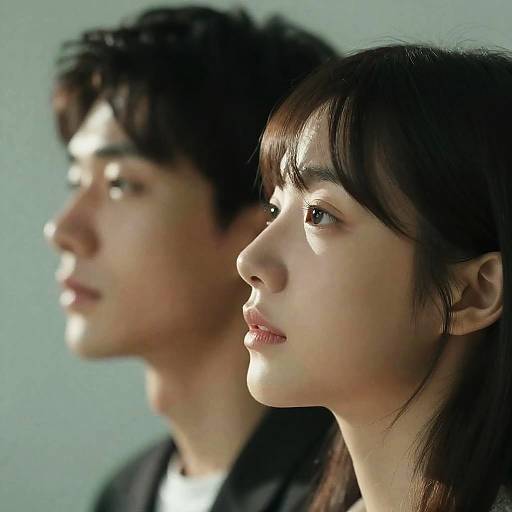 Serene Close-Up Portrait of Couple