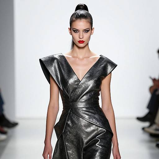 Avant-Garde Metallic Fashion Model