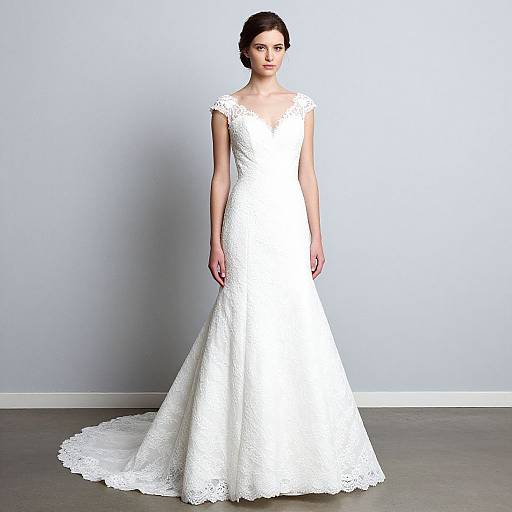 Elegant Woman in Wedding Dress