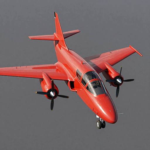 Sleek Futuristic Red Jet Aircraft