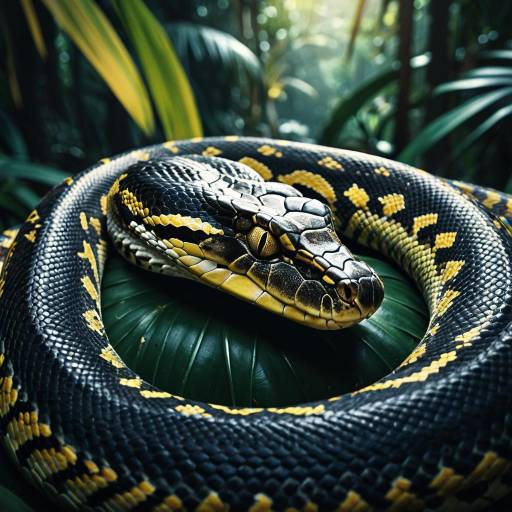 Cinematic Python Portrait in Jungle