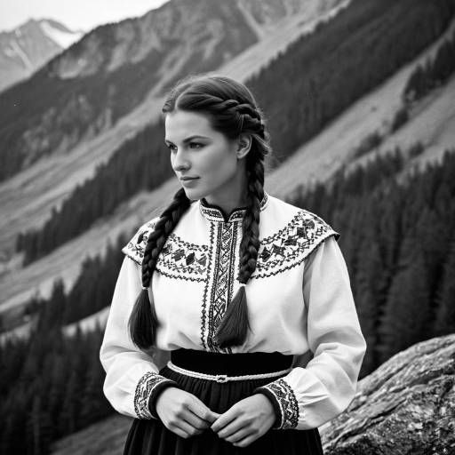 Woman in Traditional Alpine Dress