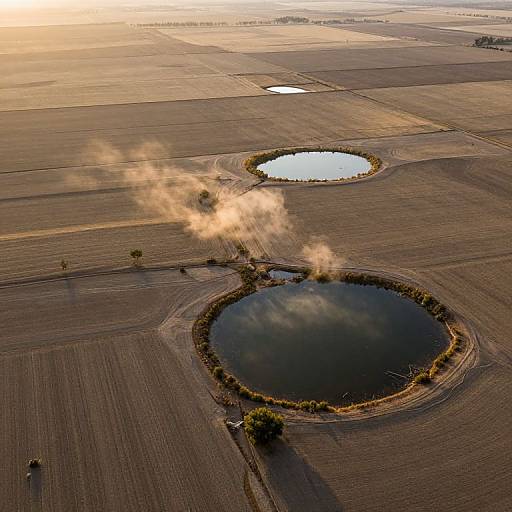 Aerial View of Drought-Stricken Plains
