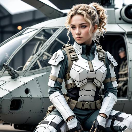Fierce Futuristic Warrior in Action