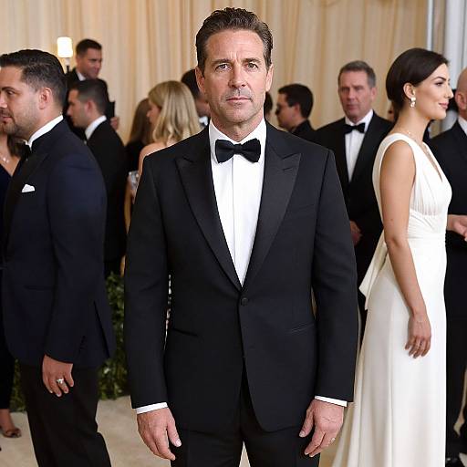 Confident Man in Black Tuxedo